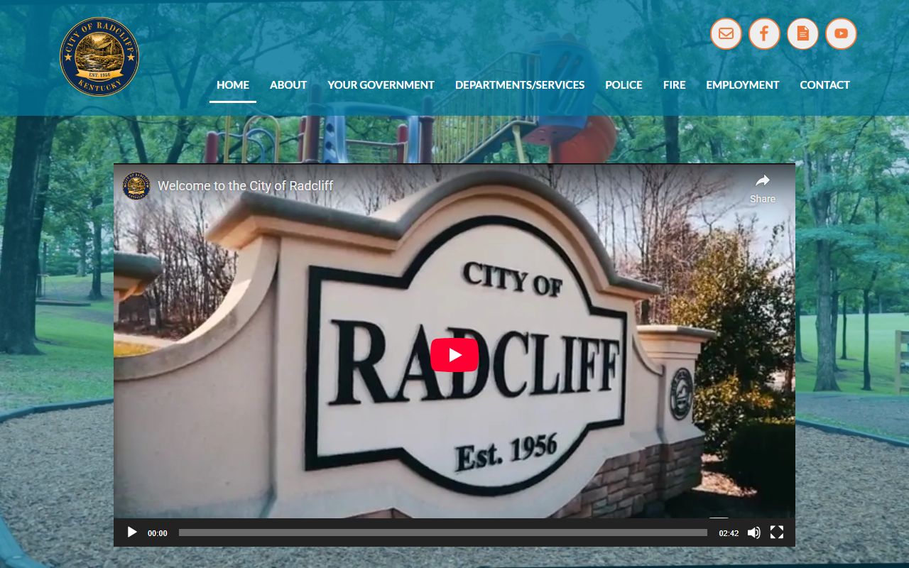 Radcliff city website and police resources for jail mugshot searches