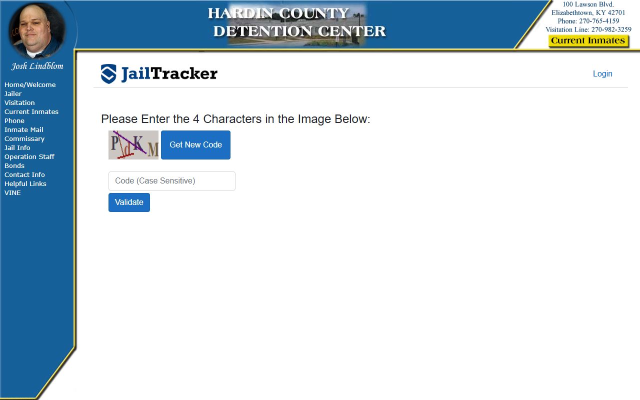 Radcliff Police Department booking process and inmate records access