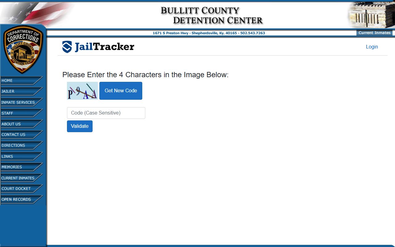 Bullitt County Sheriff inmate list page showing jail mugshots