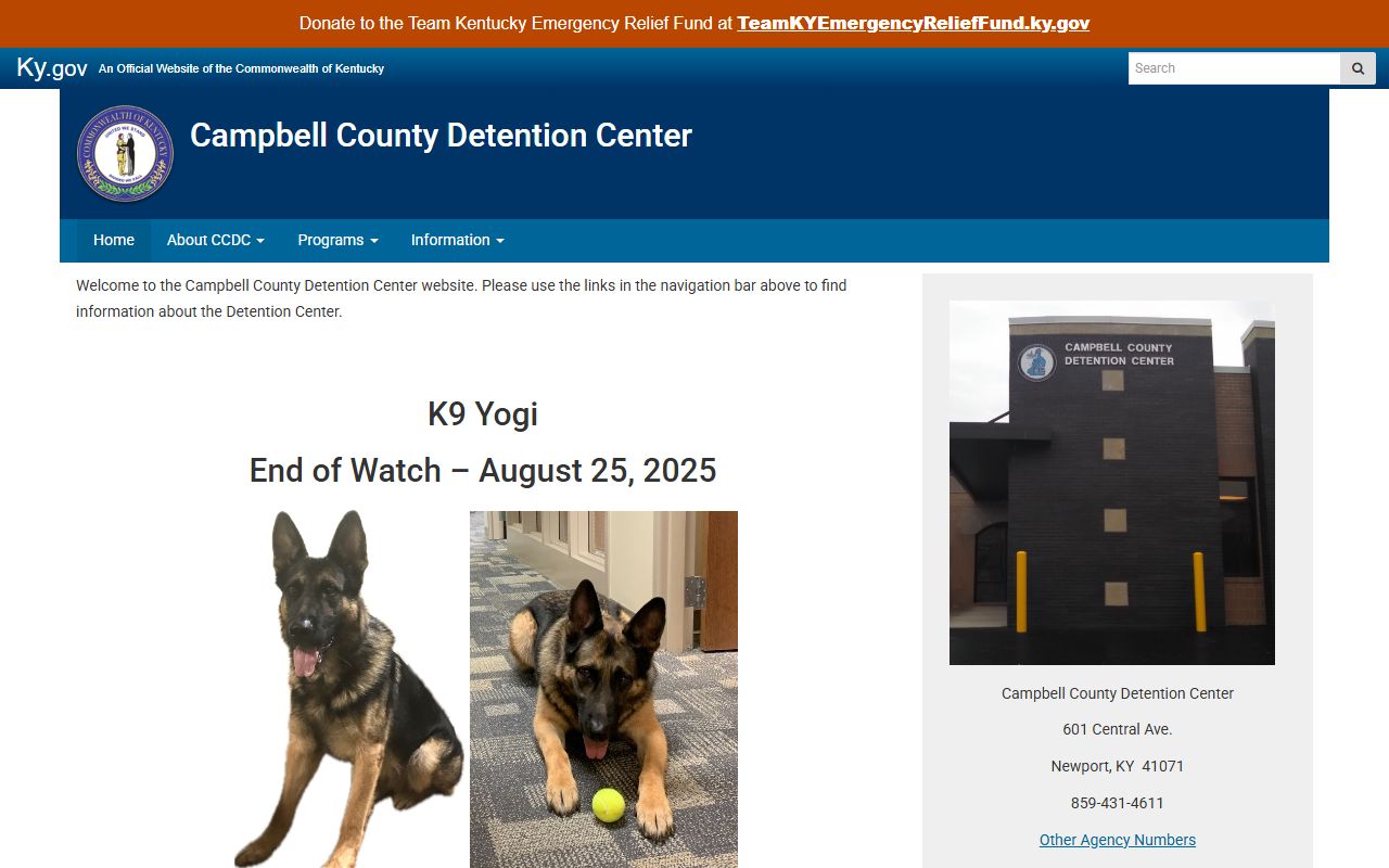 Campbell County Detention Center building and facility information