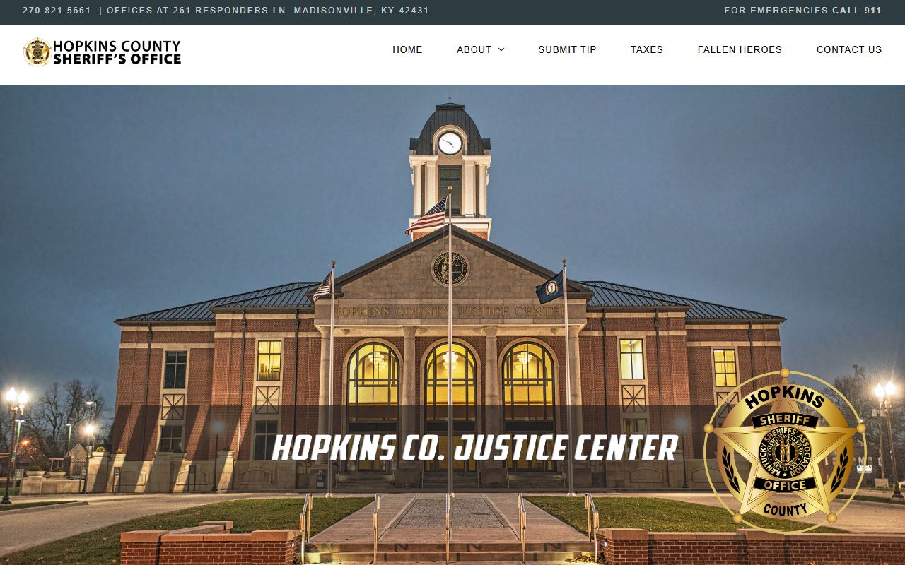 Hopkins County Sheriff's Office building and official facility information