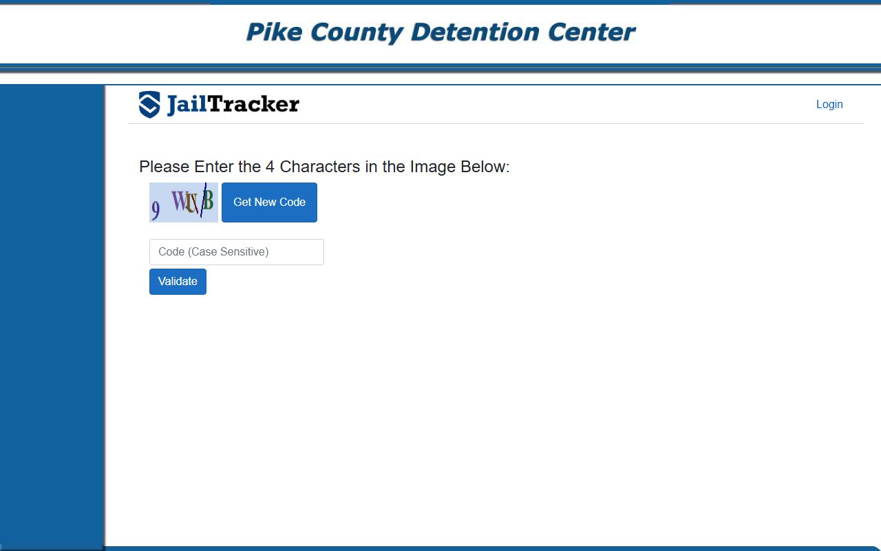 Pike County Detention Center inmate list page with custody details